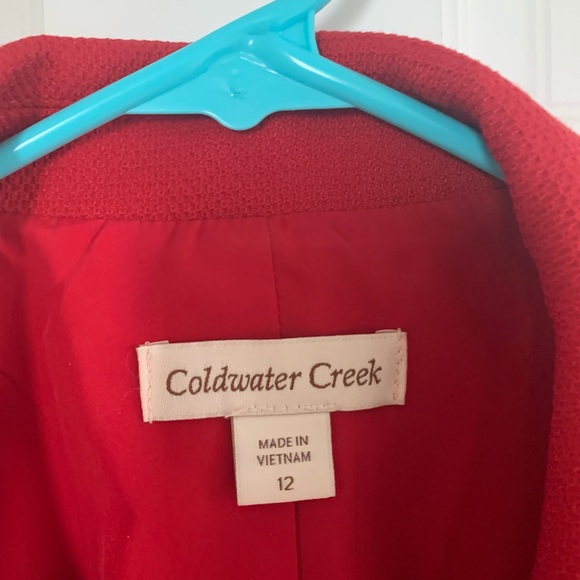 Coldwater Creek Red Wool Blend Blazer - Picture 2 of 3